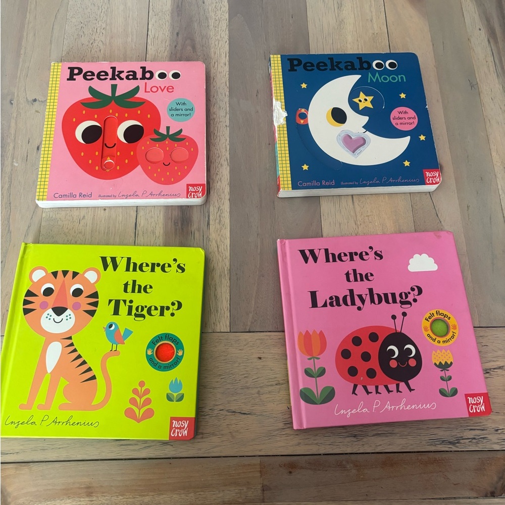 Peekaboo Love & Friends Board Book Set - Pink, Blue, Green